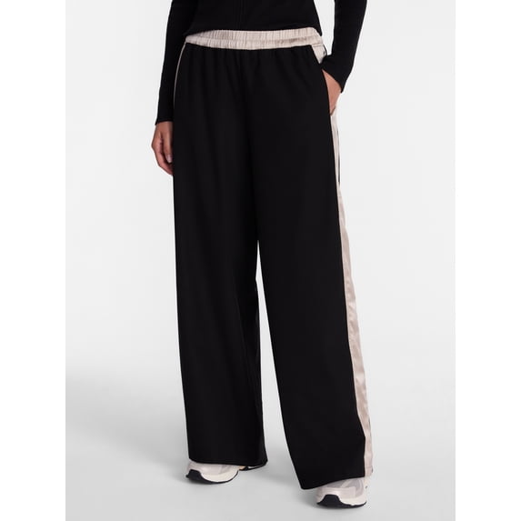 Avia Women's Color Blocked Wide Leg Pants, 29" Inseam, Sizes XS-XXL