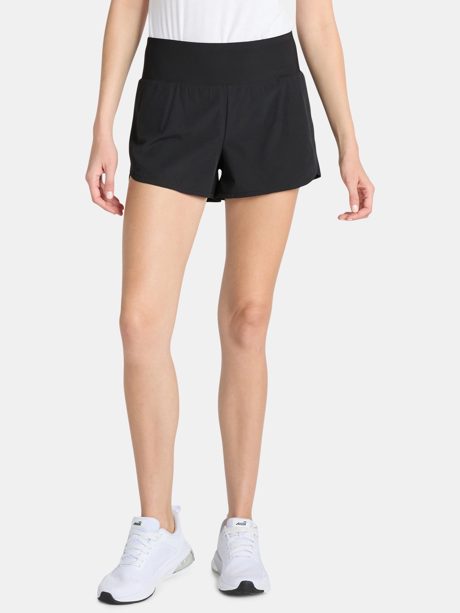 Women's and Women's Plus Compression Waist Running Shorts, Sizes XS-4X
