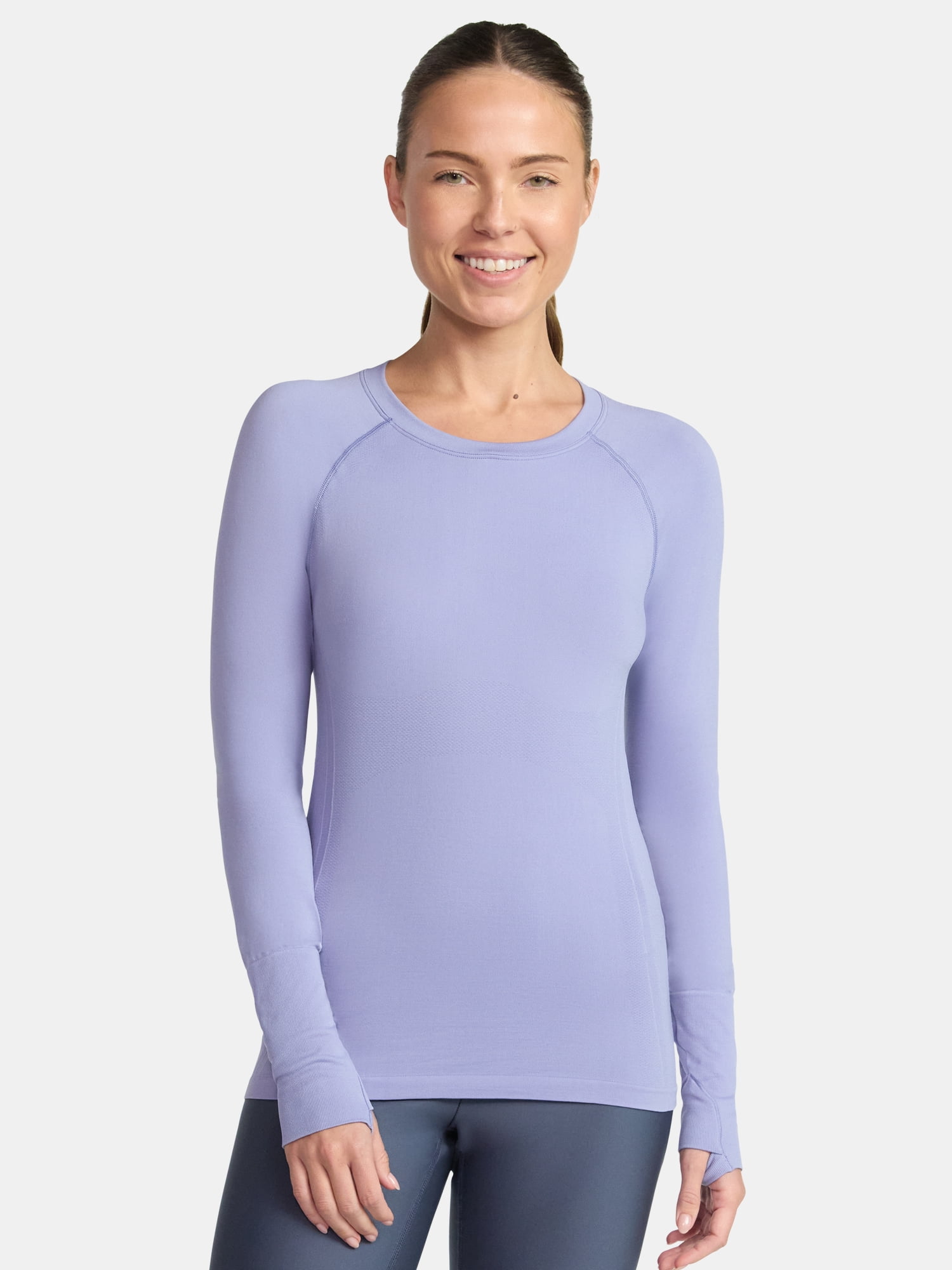 Avia Women's Seamless Tee with Long Sleeves, Sizes XS-XXXL