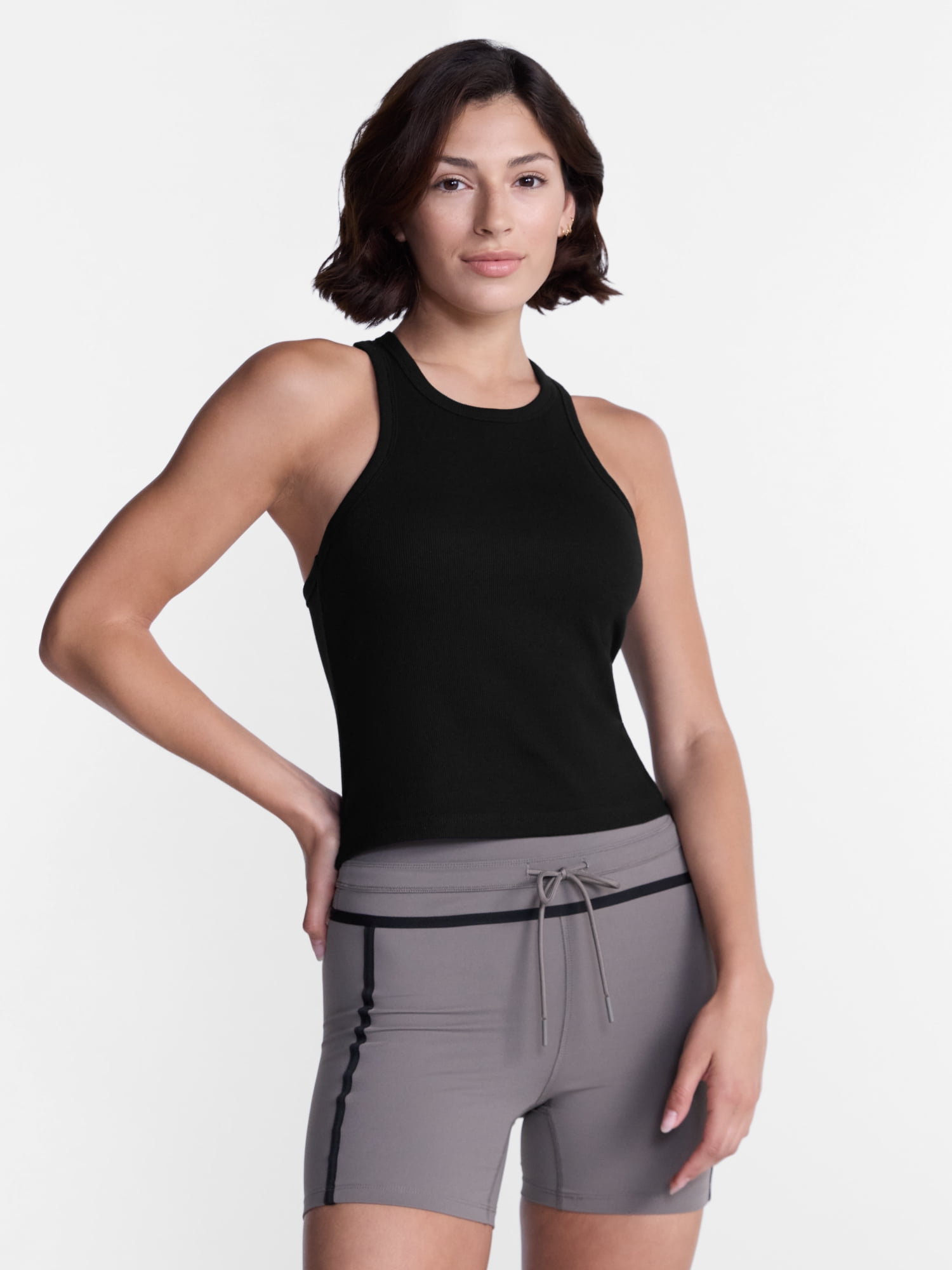 Avia Women’s Cropped Ribbed Tank Top, Sizes XS-XXL
