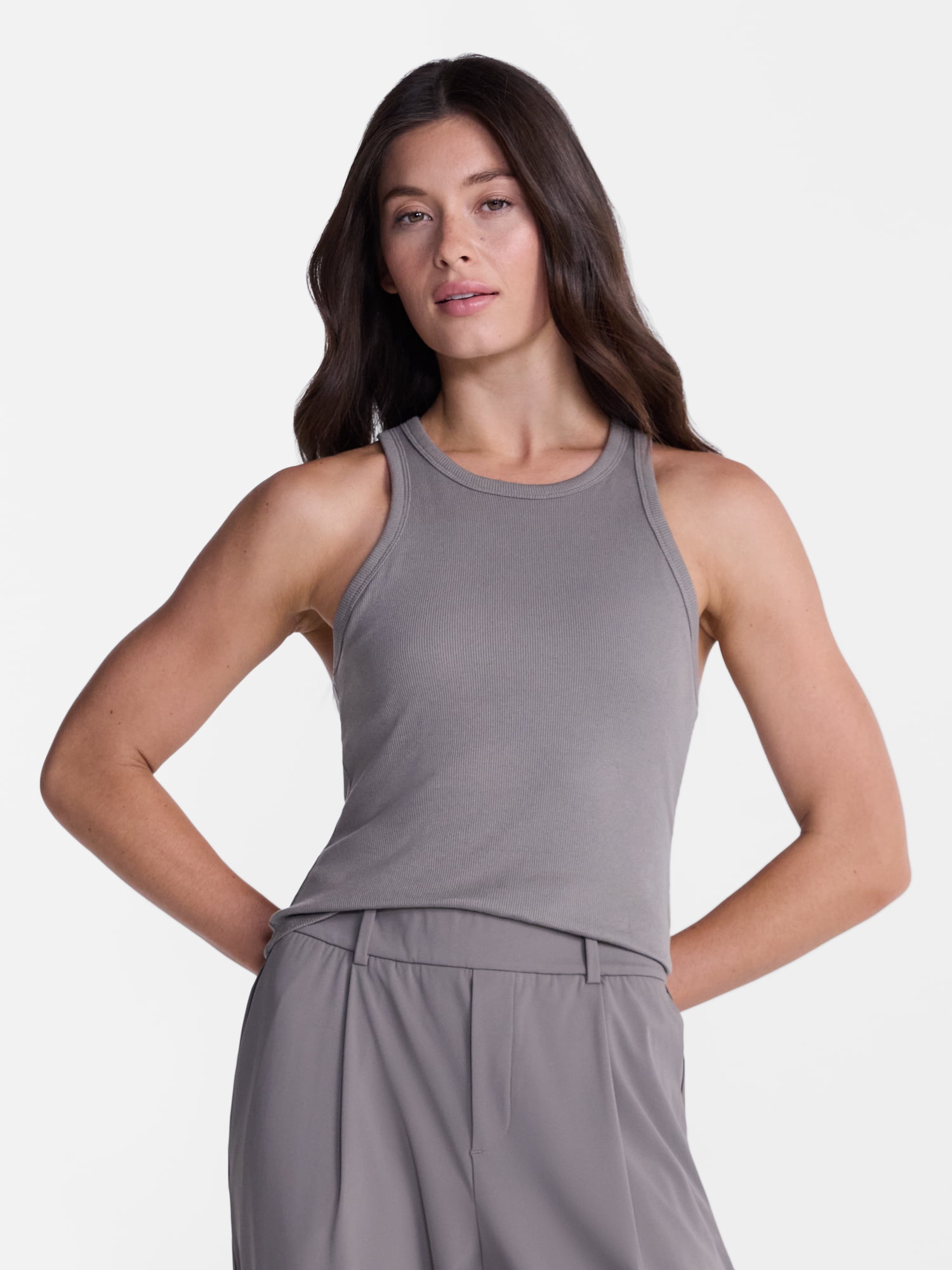 Avia Women’s Cropped Ribbed Tank Top, Sizes XS-XXL