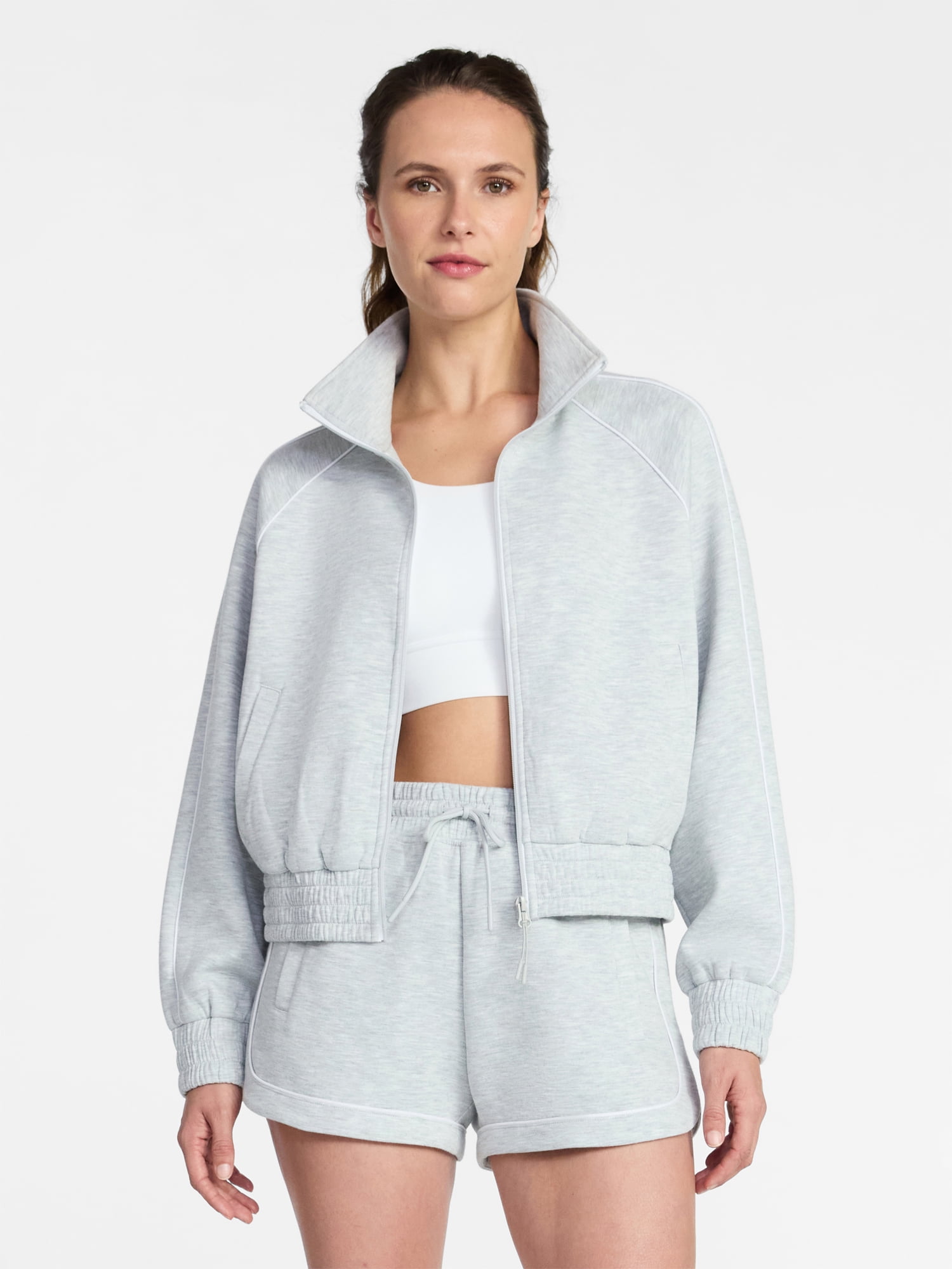 Avia Women's ScubaKnit Track Jacket, Sizes XS-XXXL