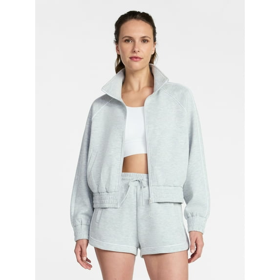 Avia Women's ScubaKnit Track Jacket, Sizes XS-XXXL