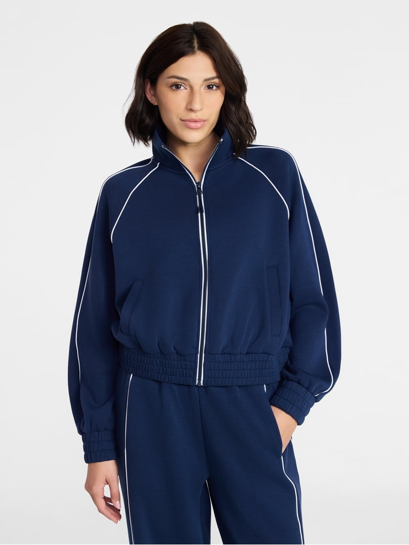 【Aya】Heve クラウドブルゾン ネイビー Avia Women's ScubaKnit Track Jacket, Sizes XS-XXXL - Walmart.com