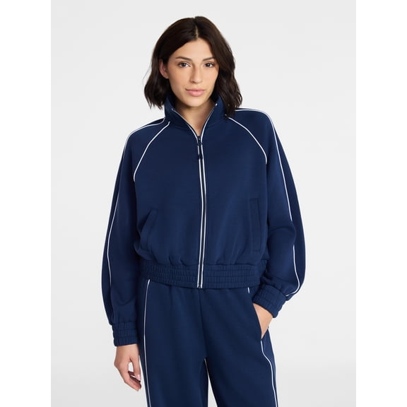 Avia Women's ScubaKnit Track Jacket, Sizes XS-XXXL