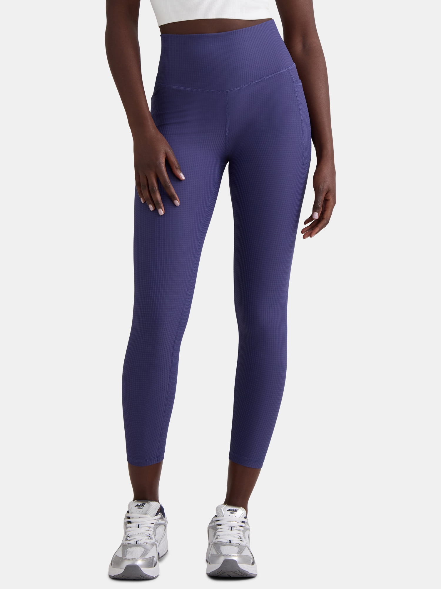 Avia Women's Grid Waffle Leggings XS-XXXL, Jacquard, Moisture