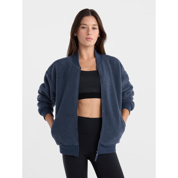 Avia Women's High Pile Bomber Jacket, Size XS-XXXL