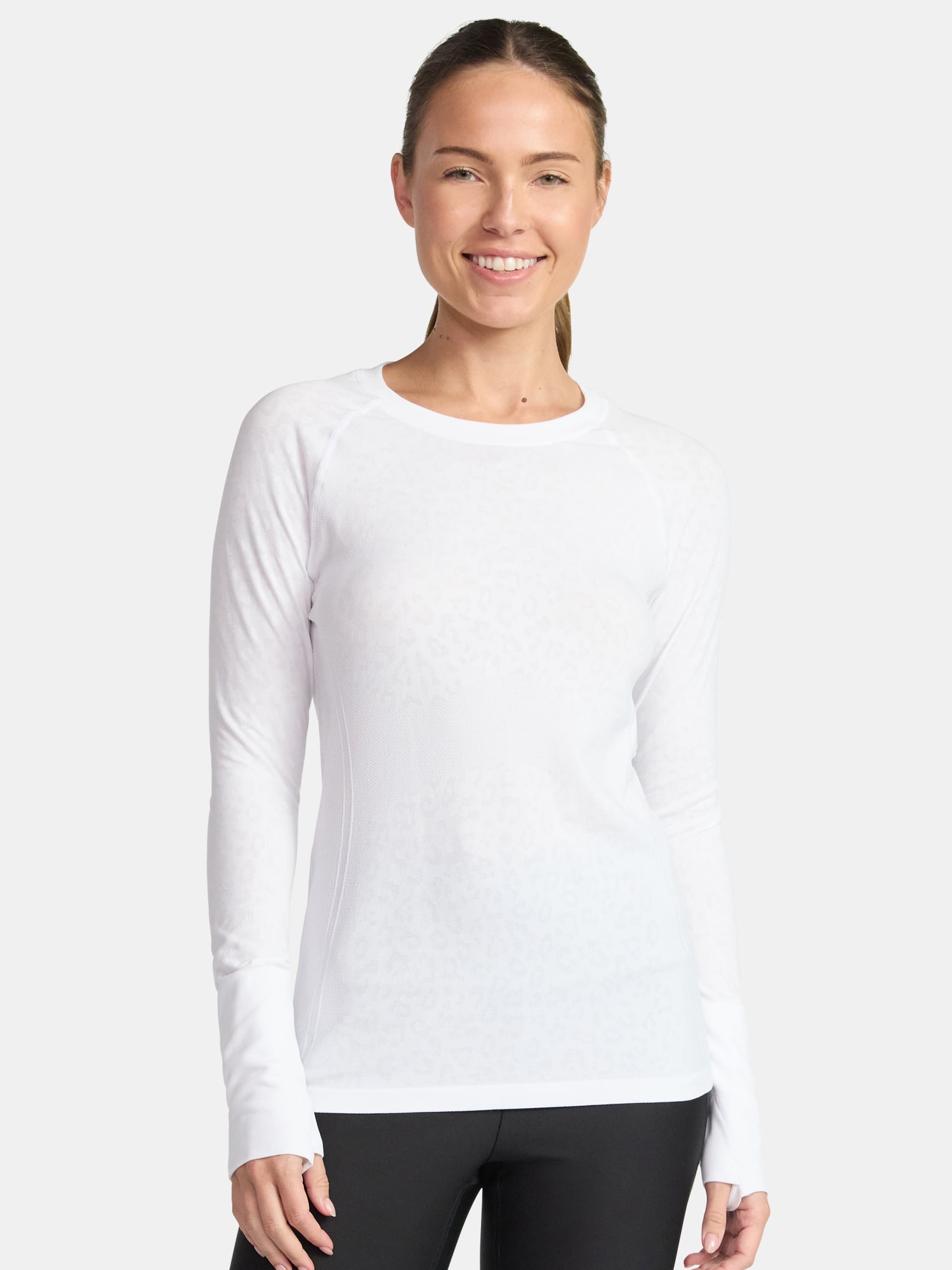 Avia Women's Seamless Tee with Long Sleeves, Sizes XS-XXXL
