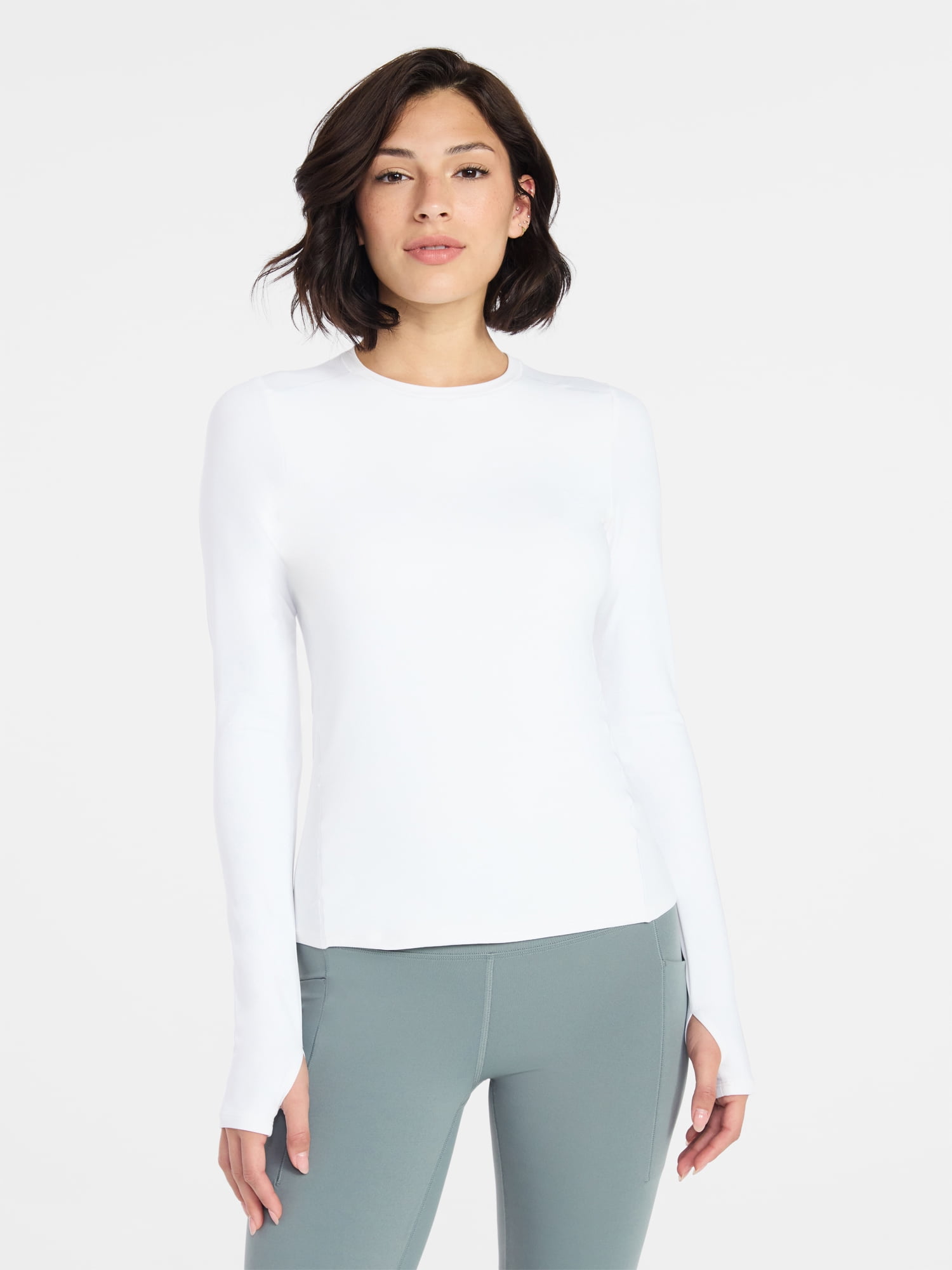 Avia Women's and Women’s Plus SoftSculpt Tee with Long Sleeves, Sizes XS-4X