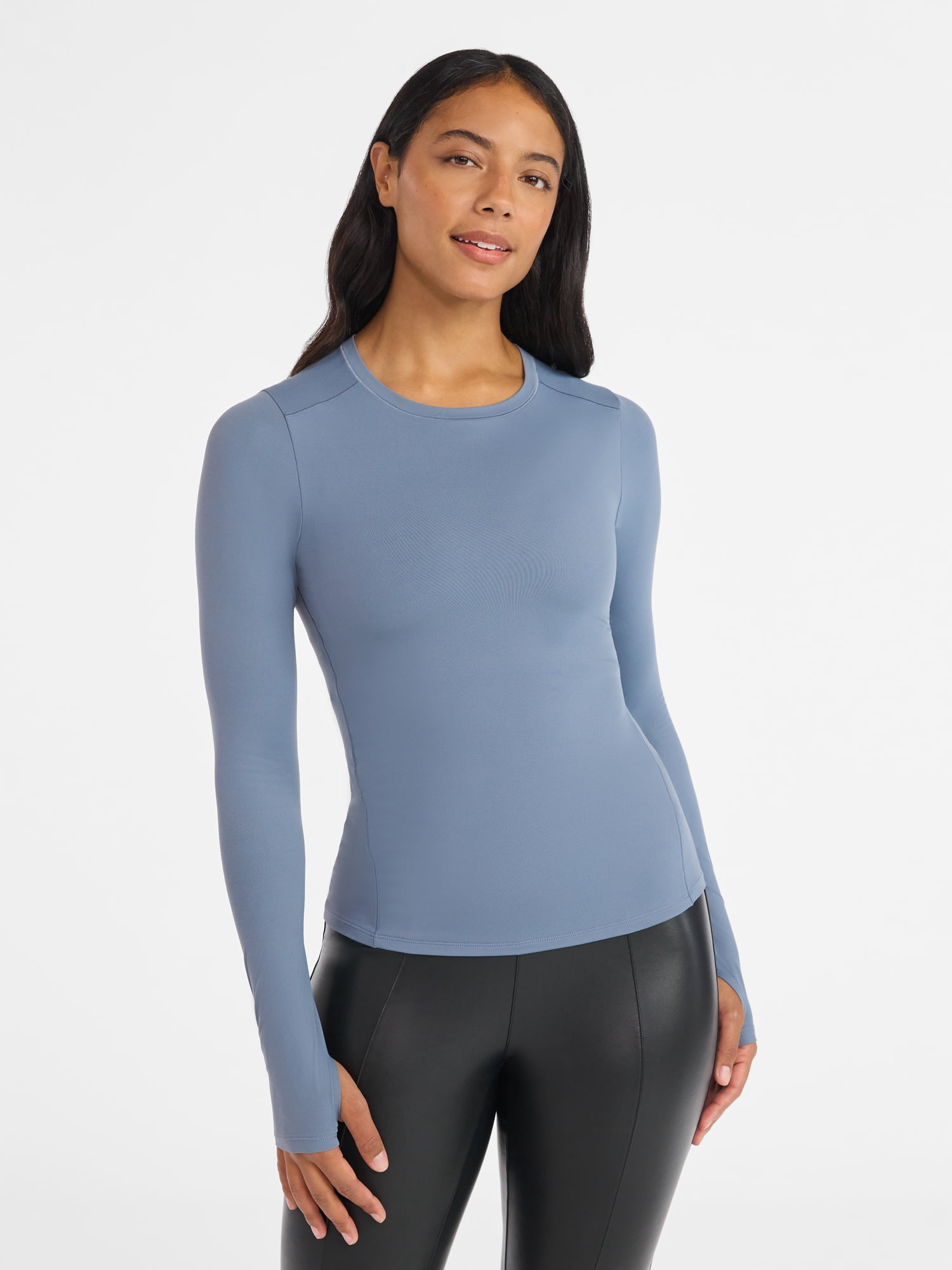 Avia Women's and Women’s Plus SoftSculpt Tee with Long Sleeves, Sizes XS-4X