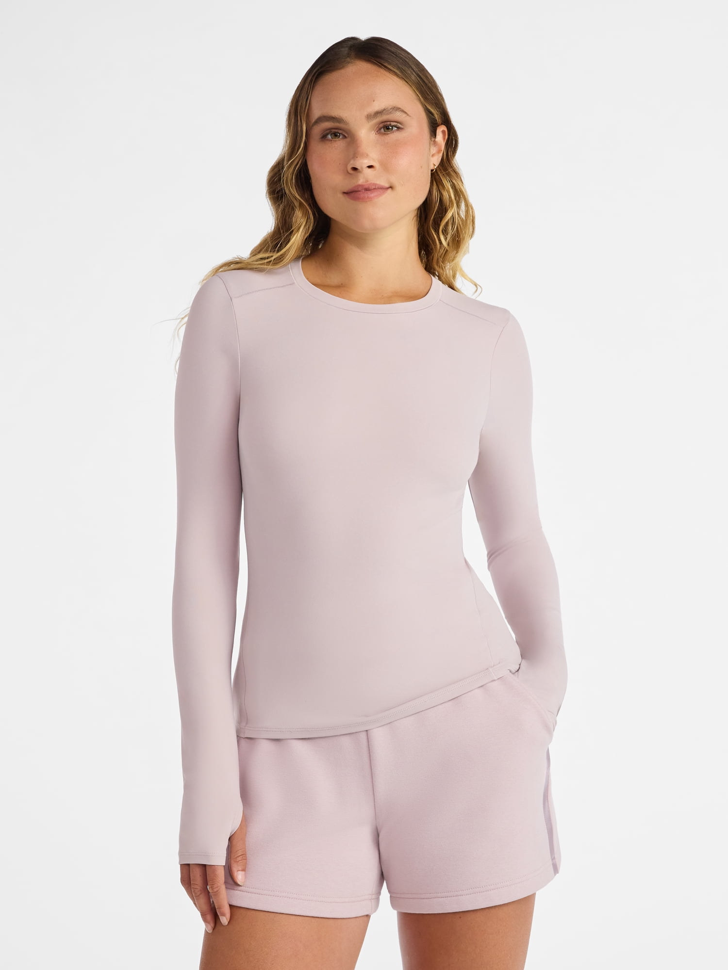 Avia Women's and Women’s Plus SoftSculpt Tee with Long Sleeves, Sizes XS-4X