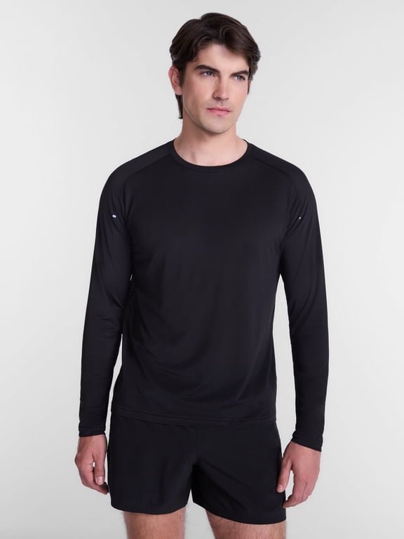Men's and Big Men's AviaMesh Performance Tee with Long Sleeves, Sizes XS-4XLT