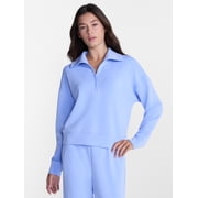 Avia Women's and Women's Plus Quarter-Zip ScubaKnit Pullover, Sizes XS-4X