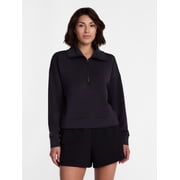 Avia Women's and Women's Plus Quarter-Zip ScubaKnit Pullover, Sizes XS-4X