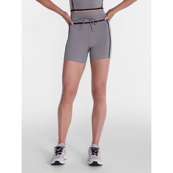 Avia Women's and Women's Plus SoftSculpt Tipped Bike Shorts, 5" Inseam, Sizes XS-4X