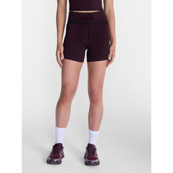 Avia Women's and Women's Plus SoftSculpt Tipped Bike Shorts, 5" Inseam, Sizes XS-4X