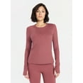 thumbnail image 1 of Avia Women's and Women's Plus Rib Seamed Long Sleeve Tee, Sizes XS-4X, 1 of 5