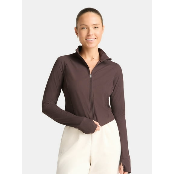 Avia Women's Ribbed SoftSculpt Jacket, Sizes XS-XXXL