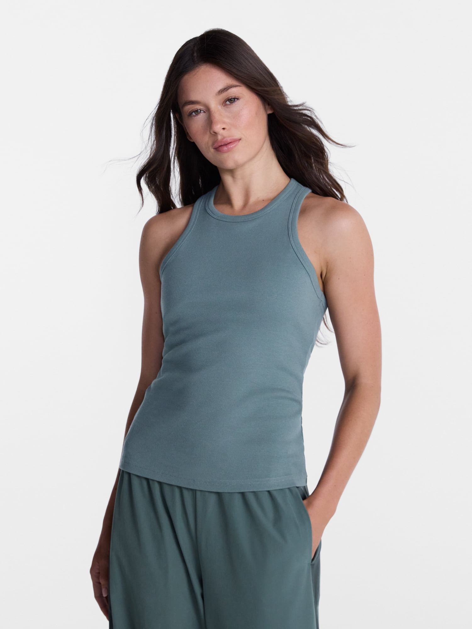 Avia Women's and Women's Plus Ribbed Tank Top, Sizes XS-4X