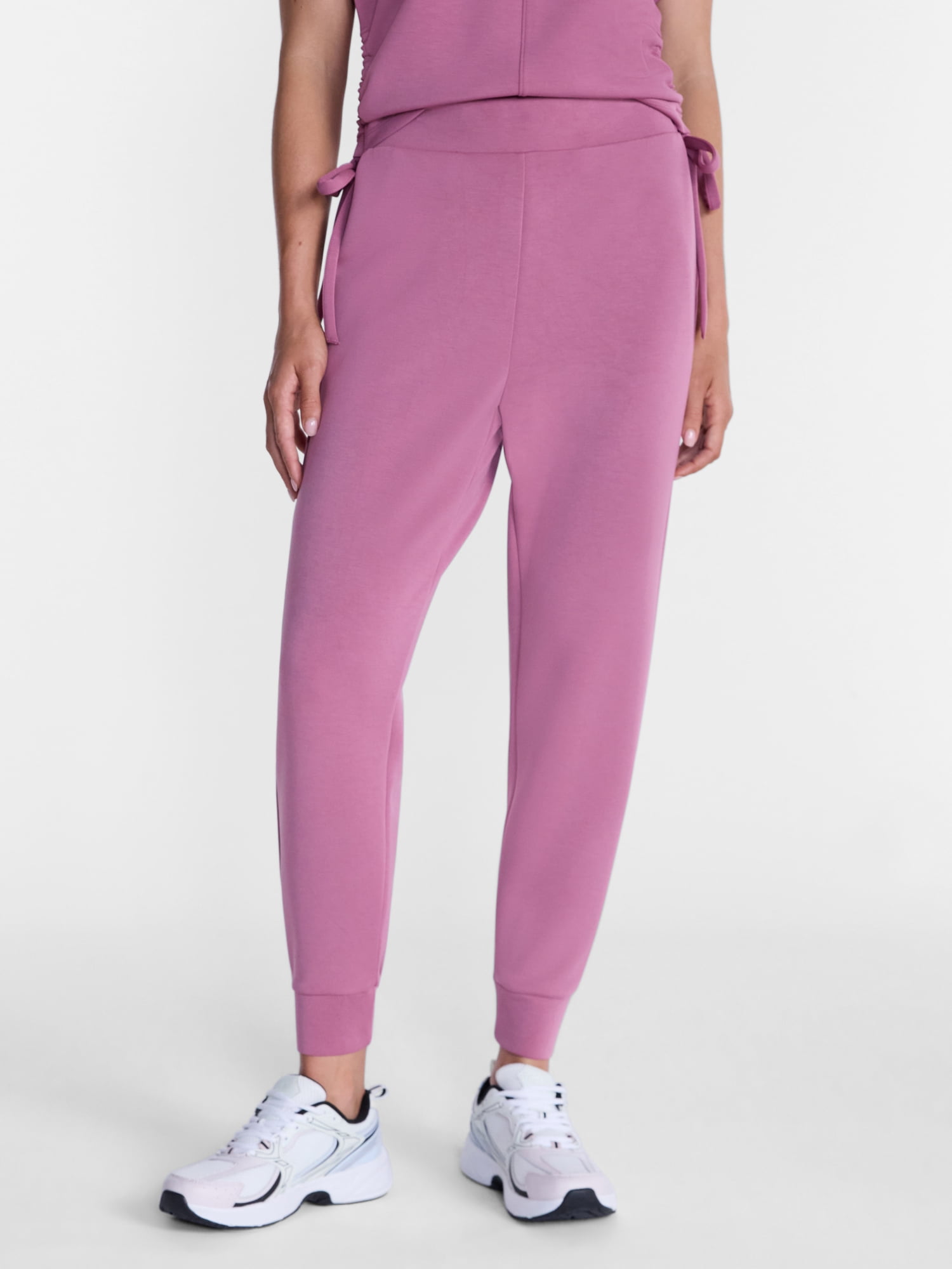 Avia Women's and Women's Plus ScubaKnit Joggers, Short Length, Size XS-4X