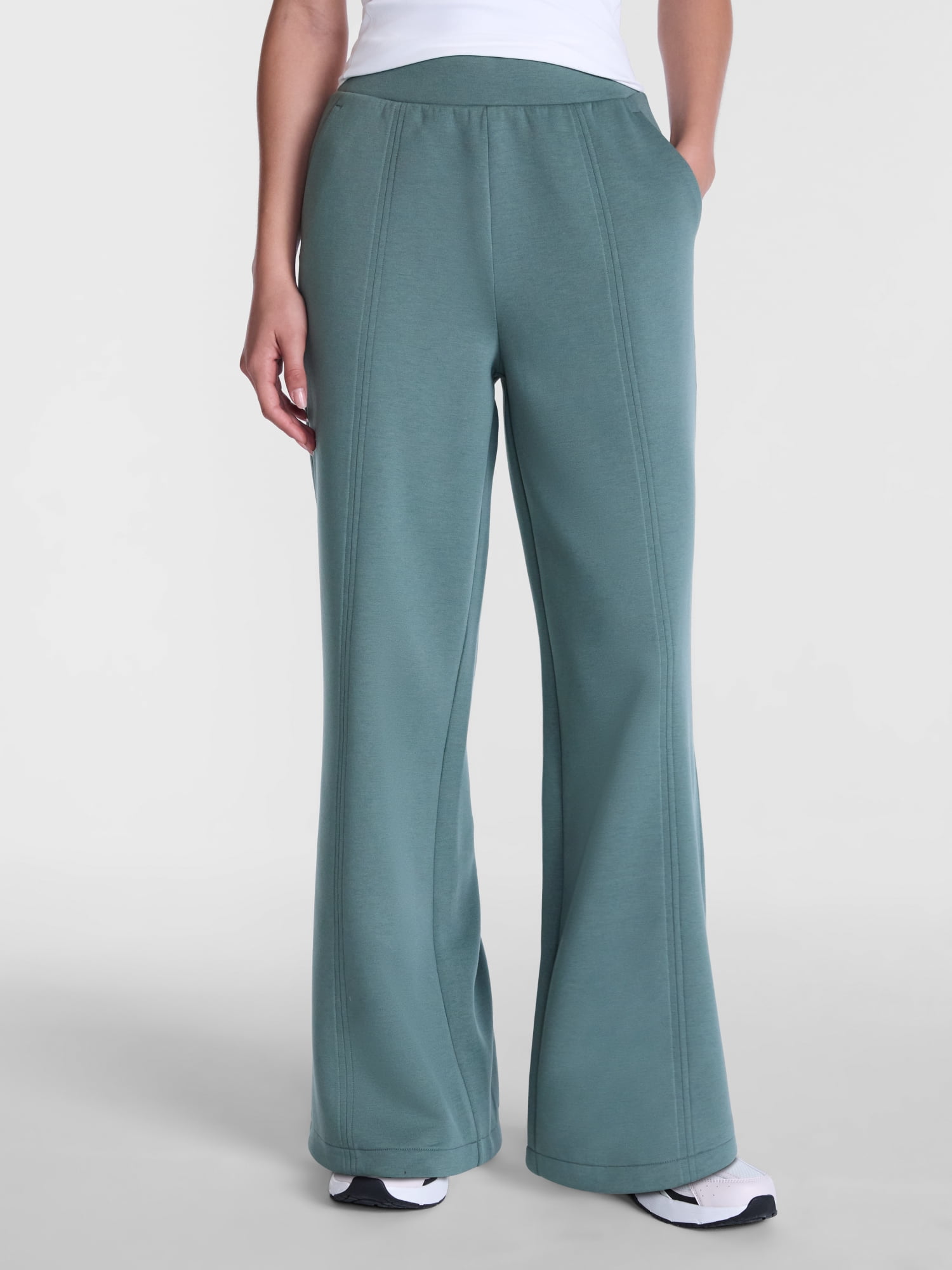 Avia Women's ScubaKnit Wide Leg Pants, Sizes XS-XXXL
