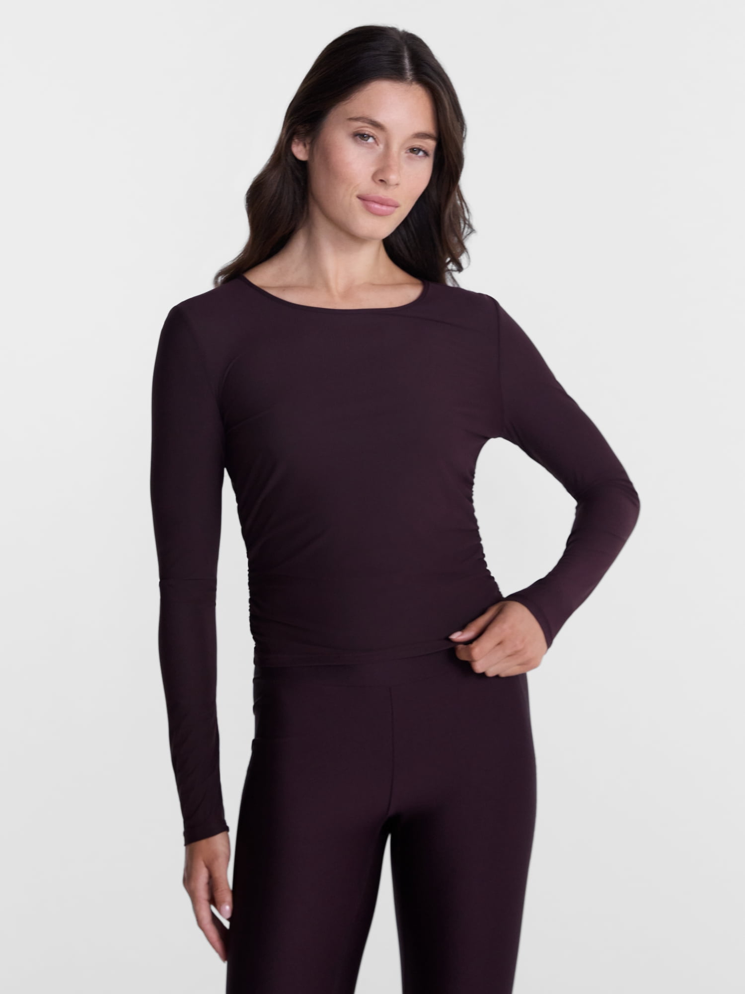 Avia Women’s Side Cinch Ruched Top, Sizes XS-XXXL