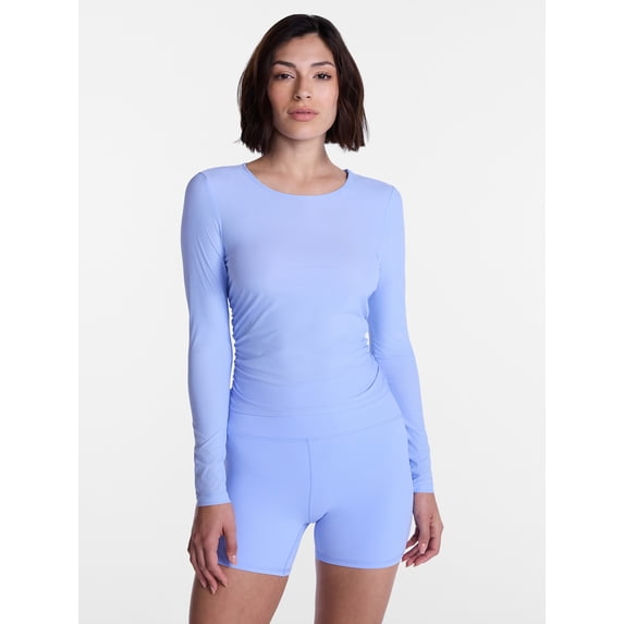 Avia Women’s Side Cinch Ruched Top, Sizes XS-XXXL