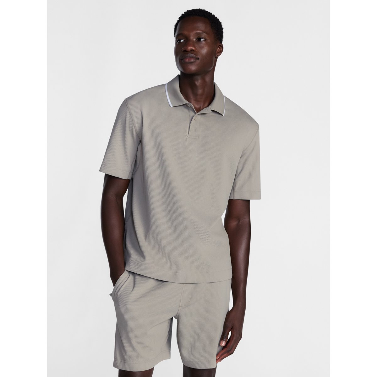 Avia Men's and Big Men's Seersucker Polo Shirt, Sizes XS-4XLT