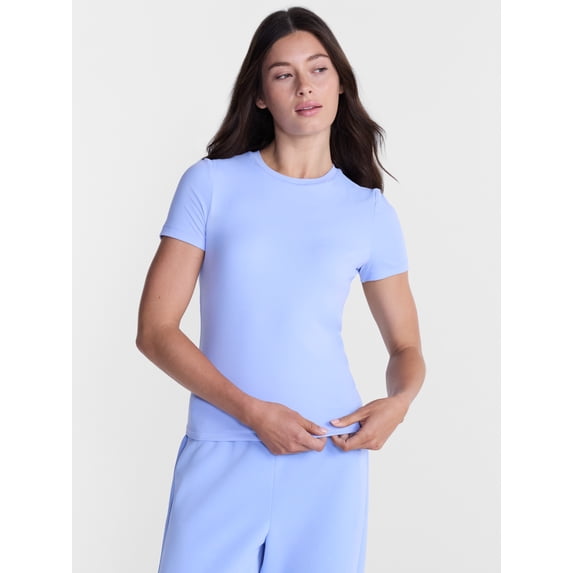 Avia Women's and Women's Plus SoftSculpt Tee with Short Sleeves, Sizes XS-4X
