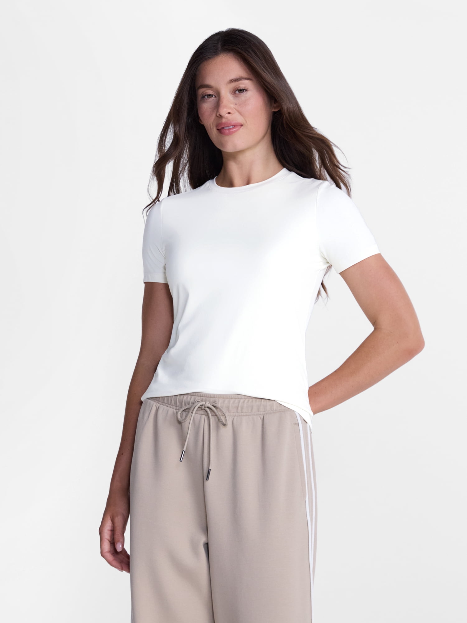 Avia Women's and Women's Plus SoftSculpt Tee with Short Sleeves, Sizes XS-4X