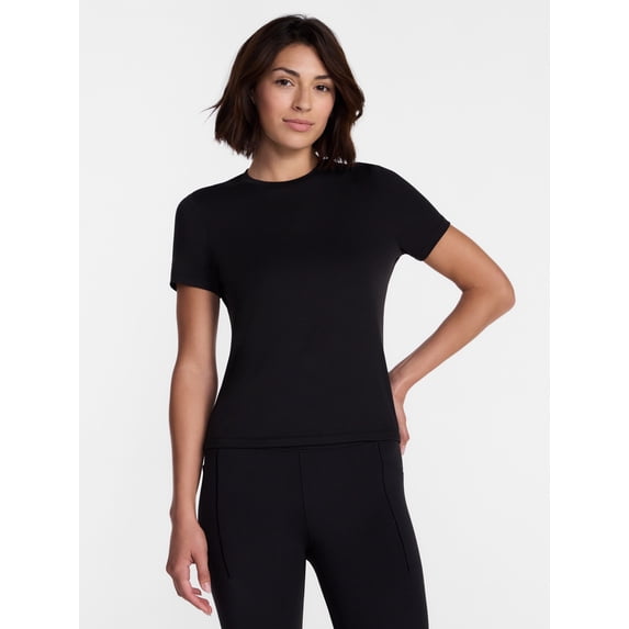Avia Women's and Women's Plus SoftSculpt Tee with Short Sleeves, Sizes XS-4X