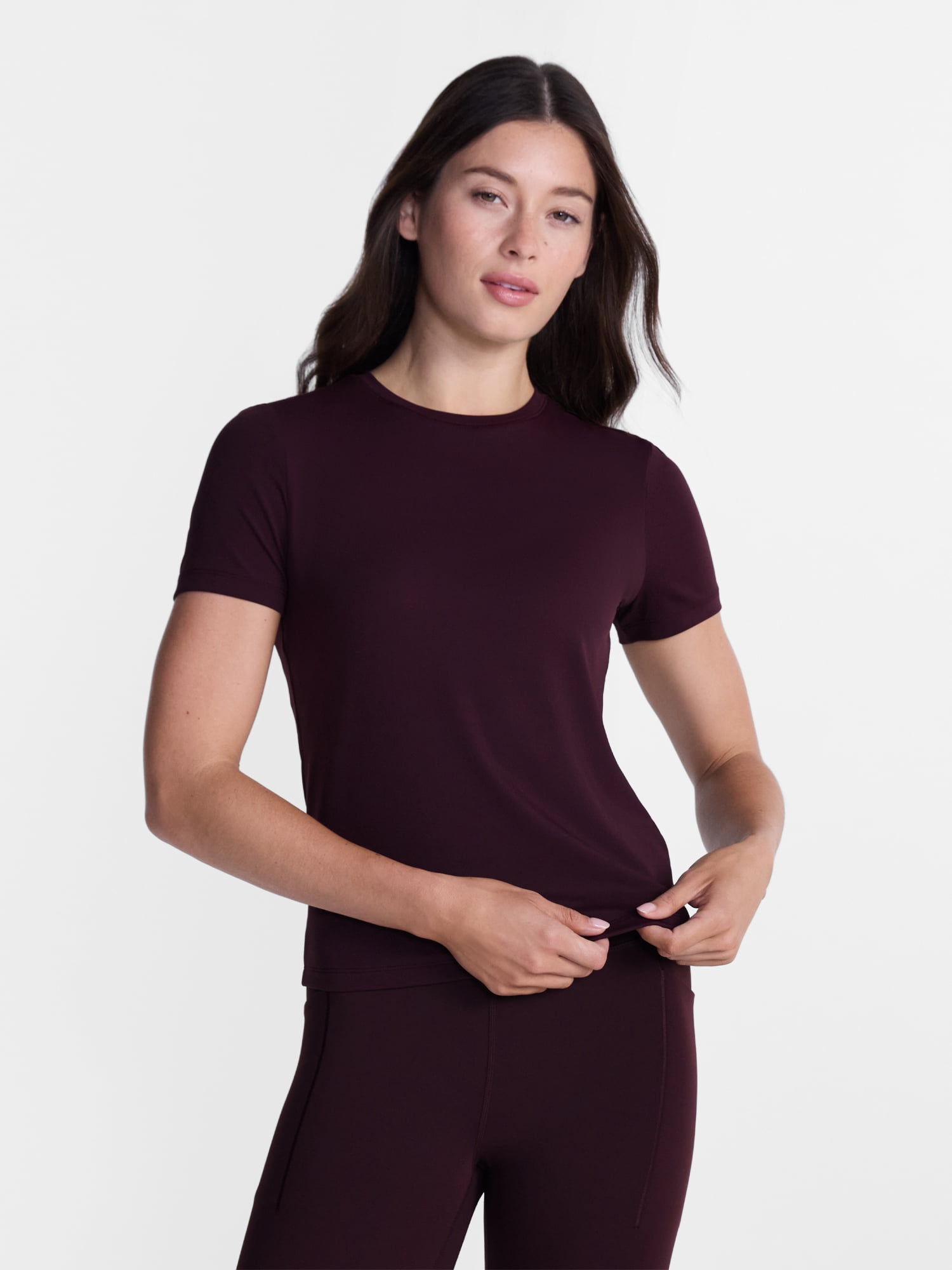 Avia Women's and Women's Plus SoftSculpt Tee with Short Sleeves, Sizes XS-4X