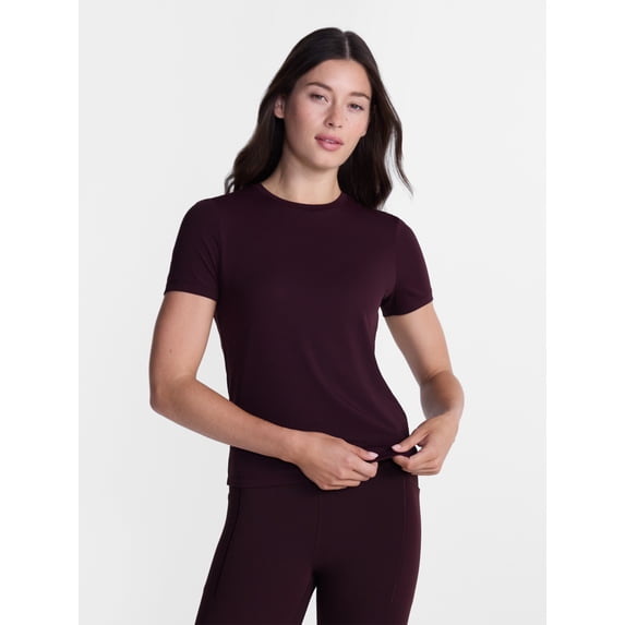 Avia Women's and Women's Plus SoftSculpt Tee with Short Sleeves, Sizes XS-4X