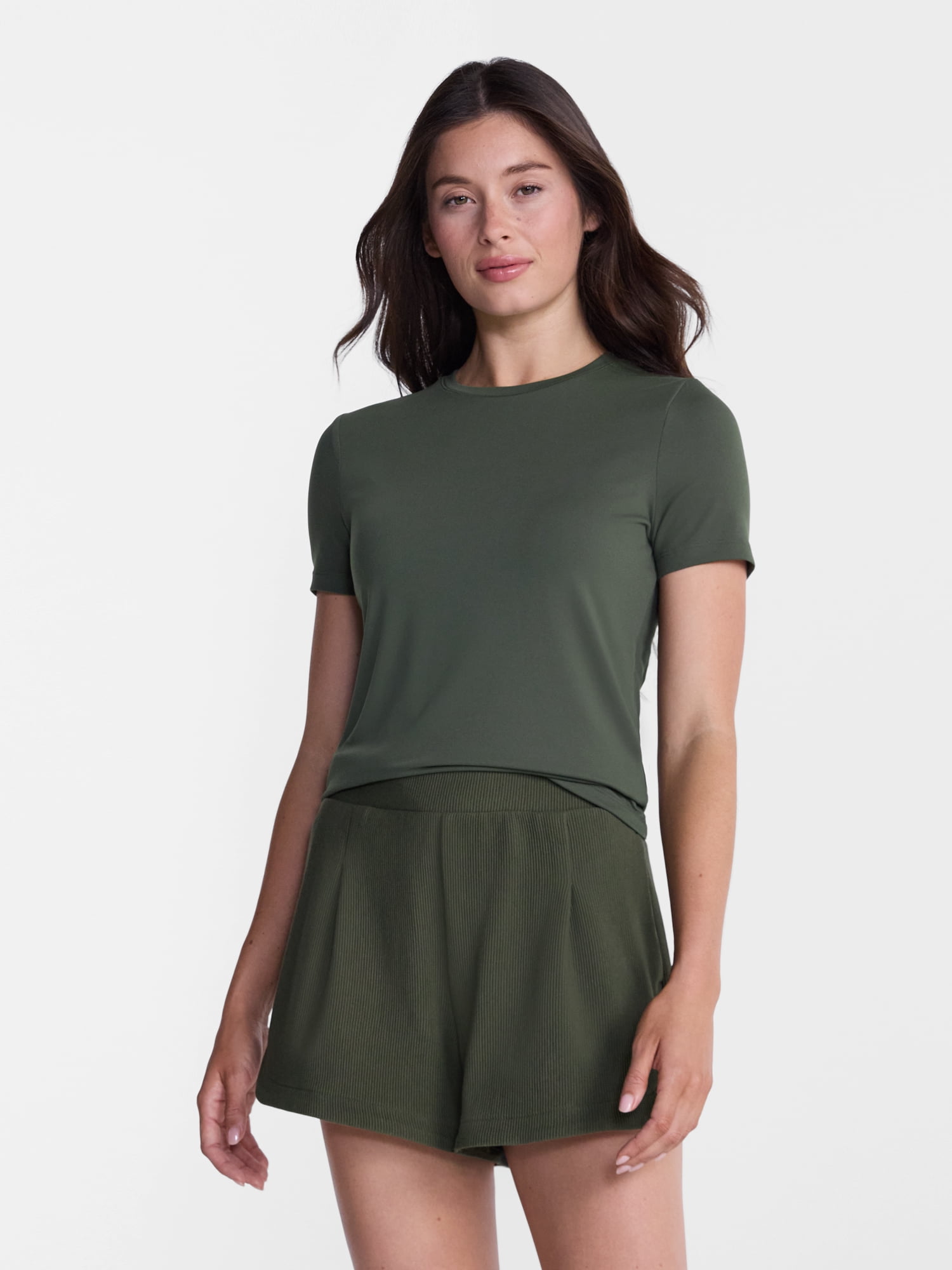 Avia Women's and Women's Plus SoftSculpt Tee with Short Sleeves, Sizes XS-4X