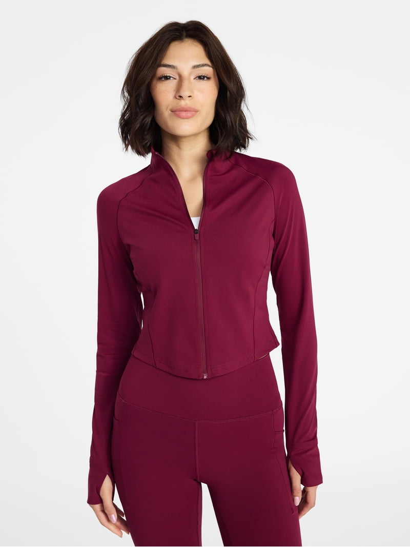 Avia Women's SoftSculpt Cropped Jacket, Sizes XS-XXXL - Walmart.com