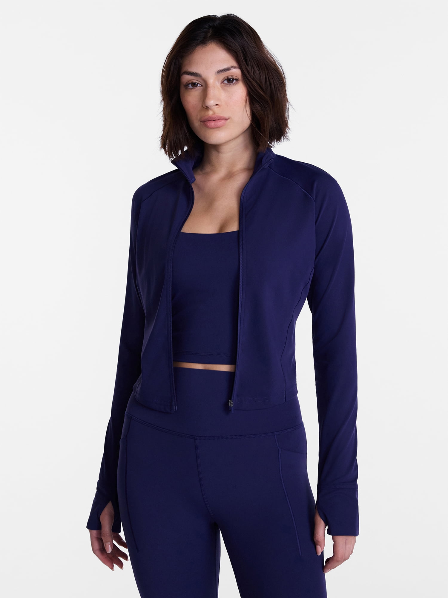 Avia Women's SoftSculpt Cropped Jacket, Sizes XS-XXXL - Walmart.com