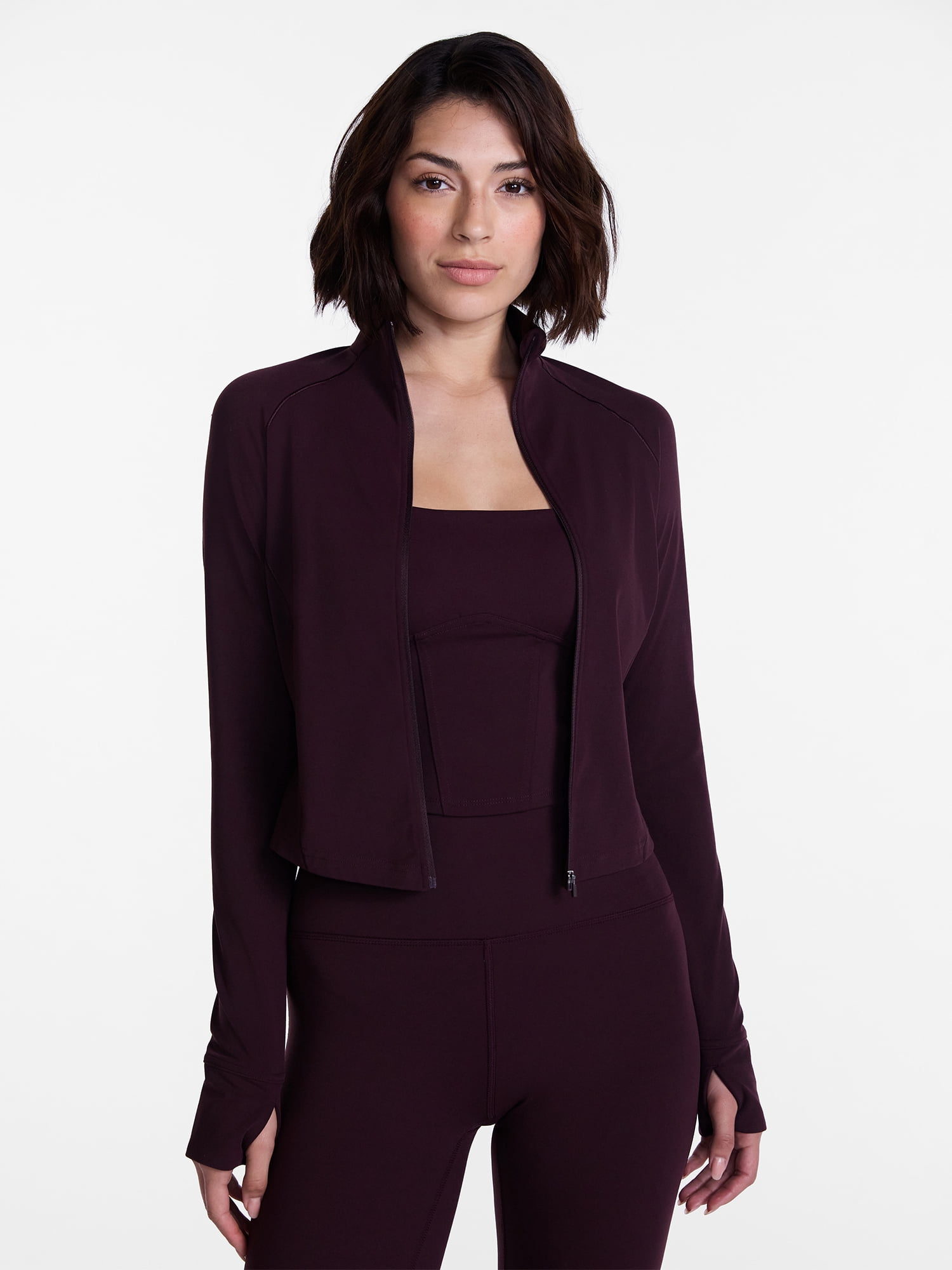 Avia Women's SoftSculpt Crop Jacket,Size XS-4X