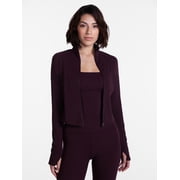 Avia Women s and Womens Plus SoftSculpt Crop Jacket, Sizes XS-4X