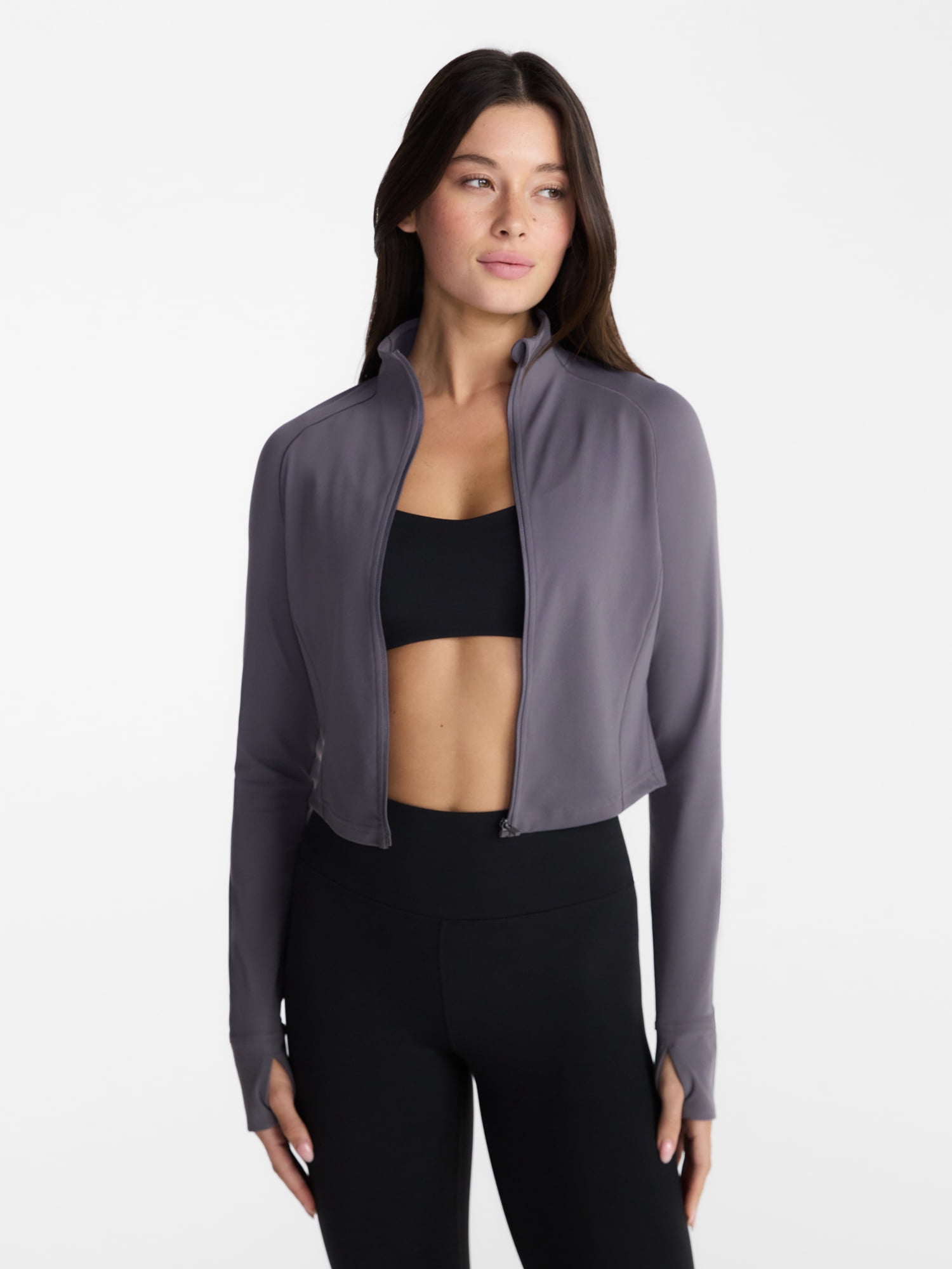 Avia Women's SoftSculpt Cropped Jacket, Sizes XS-XXXL - Walmart.com