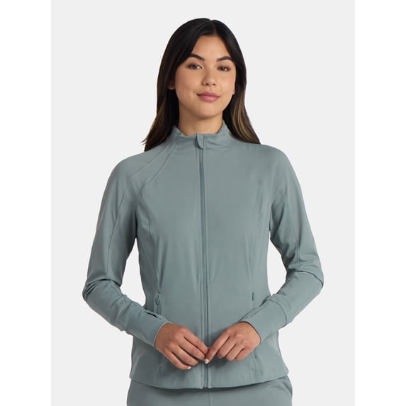 Avia Women's and Women's Plus SoftSculpt Zip Up Active Jacket, Sizes XS-4X