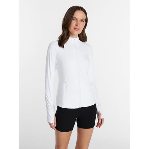 Avia Women's and Women's Plus SoftSculpt Zip Up Active Jacket, Sizes XS-4X