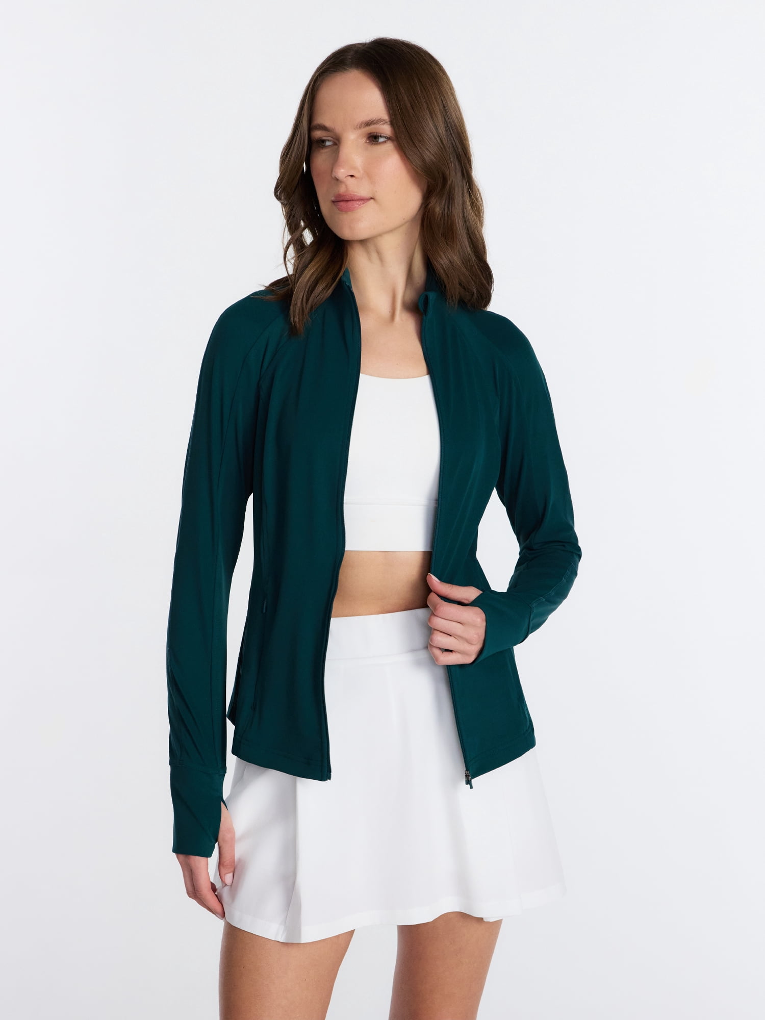 Avia Women's and Women's Plus SoftSculpt Zip Up Active Jacket, Sizes XS-4X