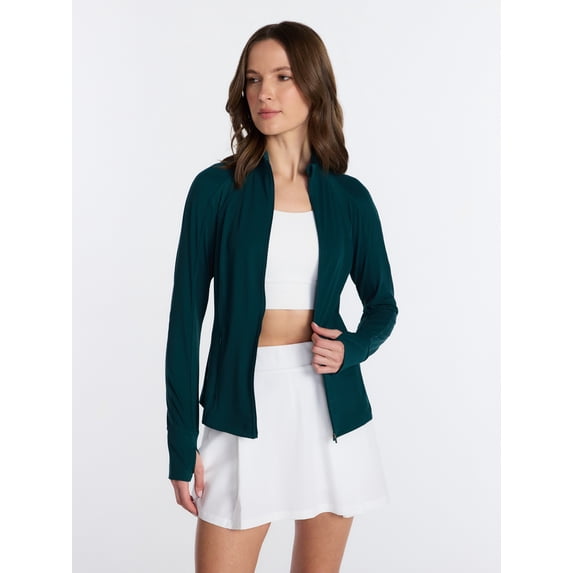 Avia Women's and Women's Plus SoftSculpt Zip Up Active Jacket, Sizes XS-4X