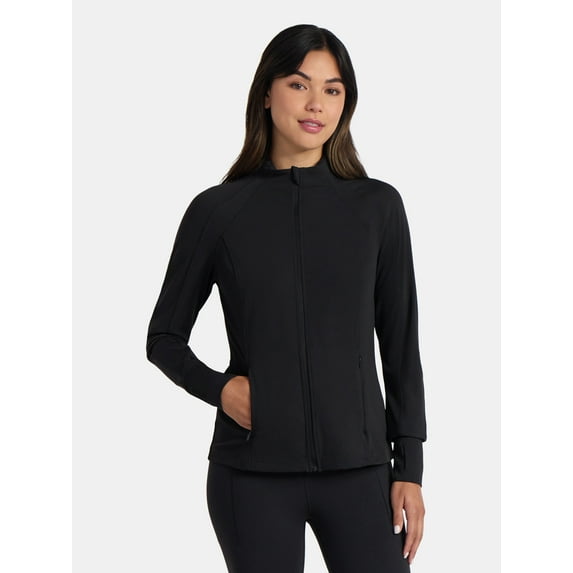 Avia Women's and Women's Plus SoftSculpt Zip Up Active Jacket, Sizes XS-4X