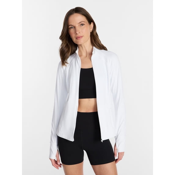 Avia Women's and Women's Plus SoftSculpt Zip Up Active Jacket, Sizes XS-4X