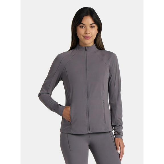 Avia Women's and Women's Plus SoftSculpt Zip Up Active Jacket, Sizes XS-4X
