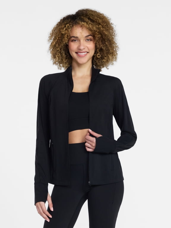 Women's and Women's Plus SoftSculpt Zip Up Active Jacket, Sizes XS-4X
