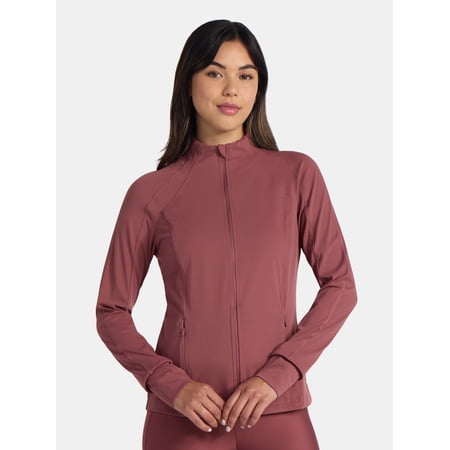 Avia Women's and Women's Plus SoftSculpt Zip Up Active Jacket, Sizes XS-4X