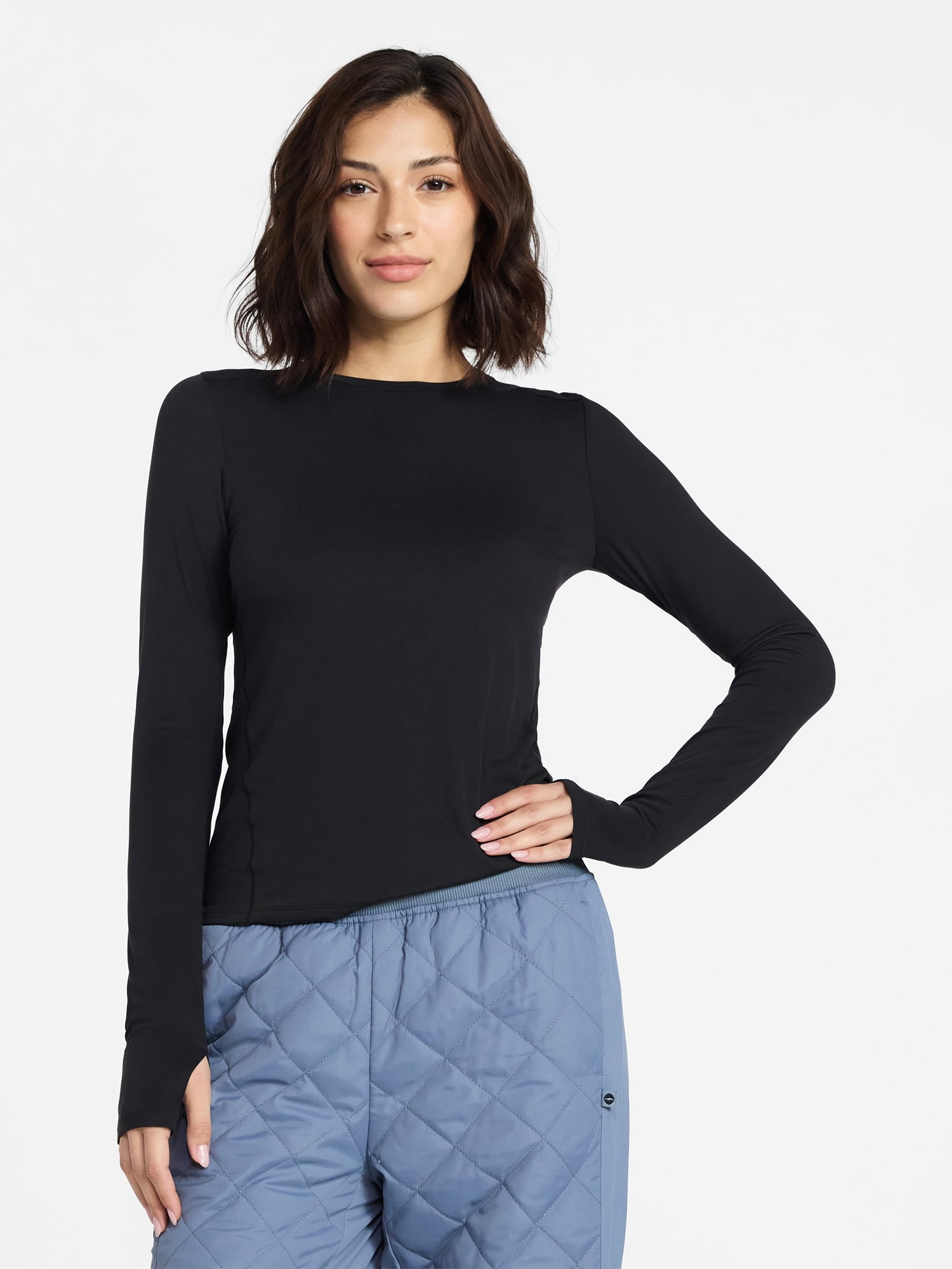 Avia Women's and Women's Plus SoftSculpt Long Sleeve Tee, Sizes XS-4X