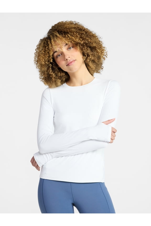 Women's and Women's Plus SoftSculpt Long Sleeve Tee, Sizes XS-4X